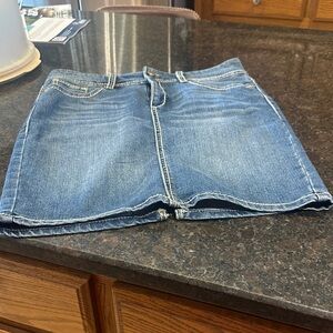 Vintage America Blue Denim Mini Skirt